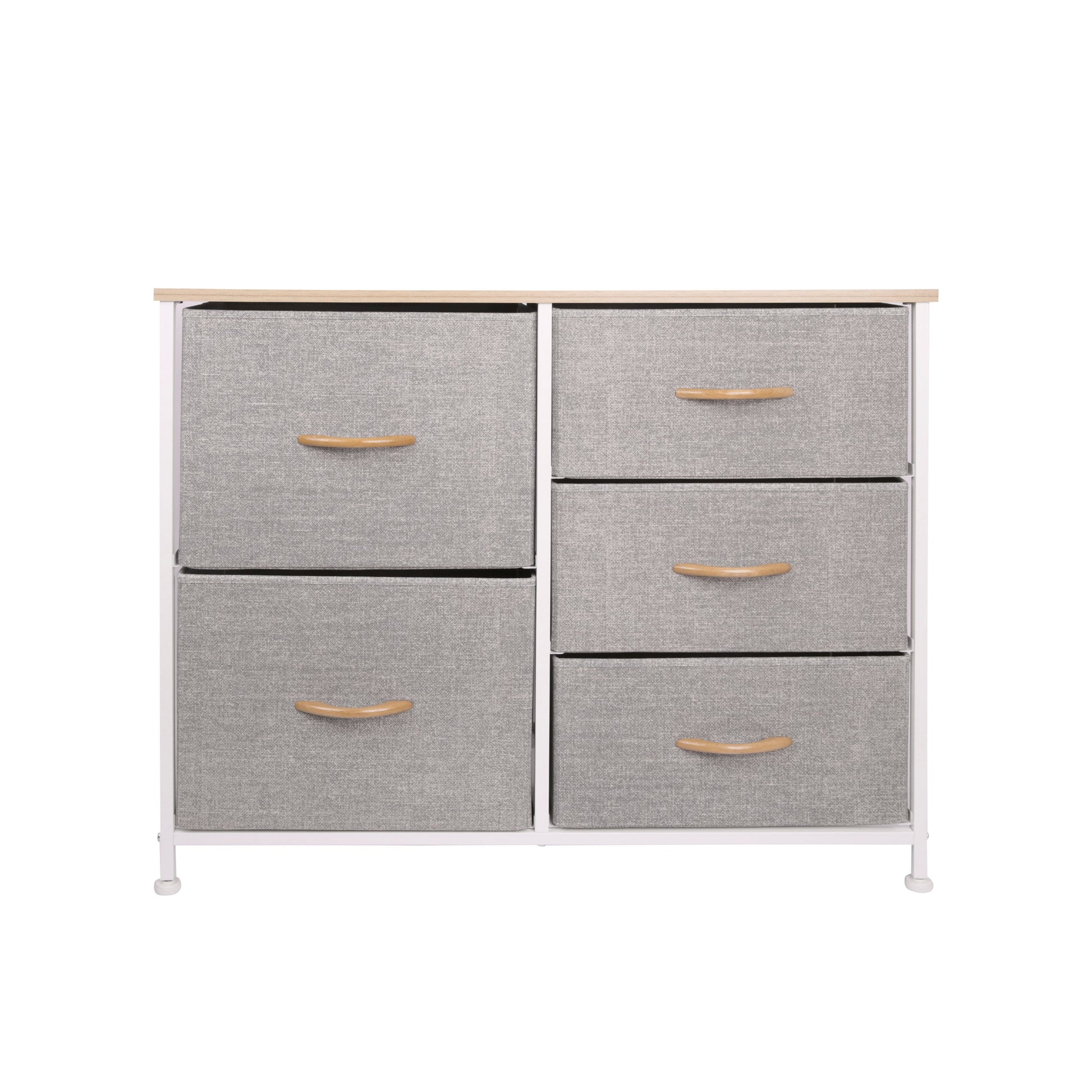 Ovela 5 Drawer Storage Chest (Light Grey)