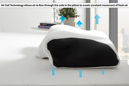 Ovela Ergonomic Cervical Neck Pillow for Snore Relief