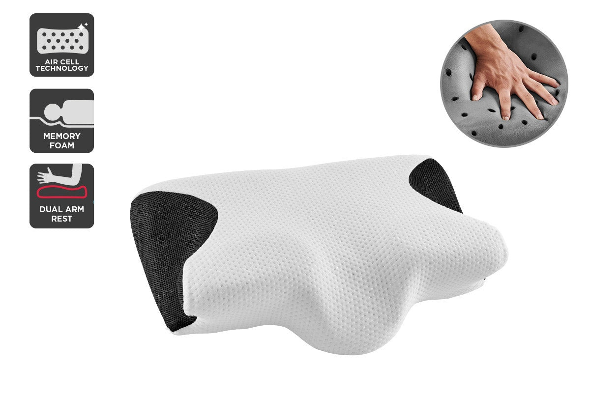 Ovela Ergonomic Cervical Neck Pillow for Snore Relief