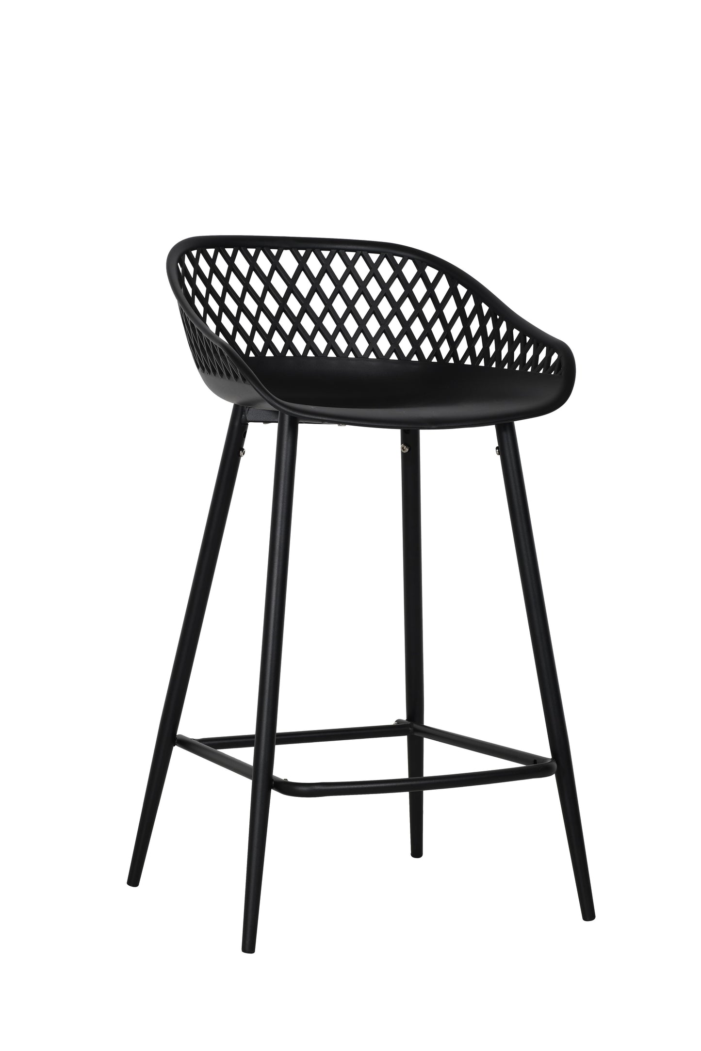 Ovela Set of 2 Leerdam Counter Stools (Black)