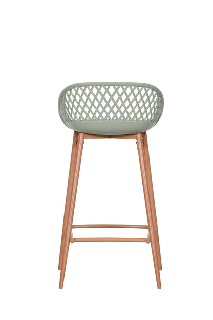 Ovela Set of 2 Leerdam Counter Stools (Pastel Green)