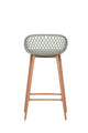 Ovela Set of 2 Leerdam Counter Stools (Pastel Green)