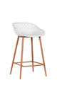 Ovela Set of 2 Leerdam Counter Stools (White)