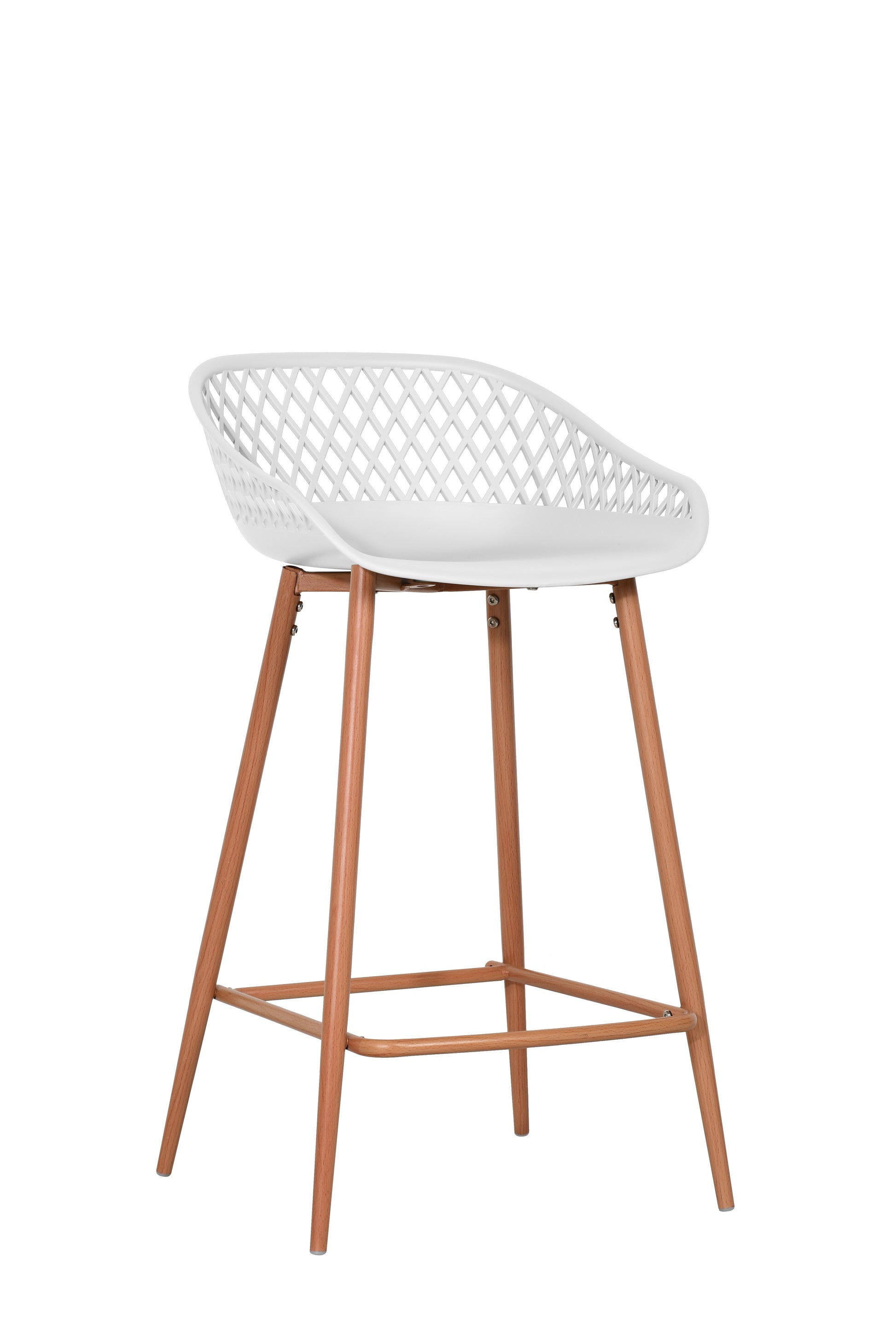 Ovela Set of 2 Leerdam Counter Stools (White)