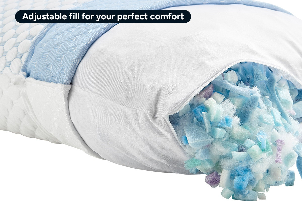 Set of 2 Ovela Adjustable Memory Foam Cooling Pillows