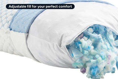 Set of 2 Ovela Adjustable Memory Foam Cooling Pillows