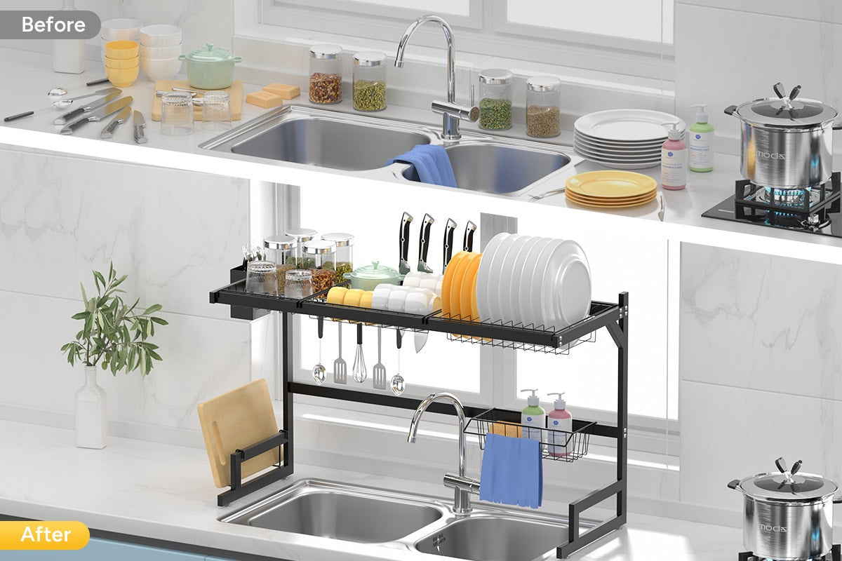 Ovela Over Sink Dish Drying Rack - 85cm