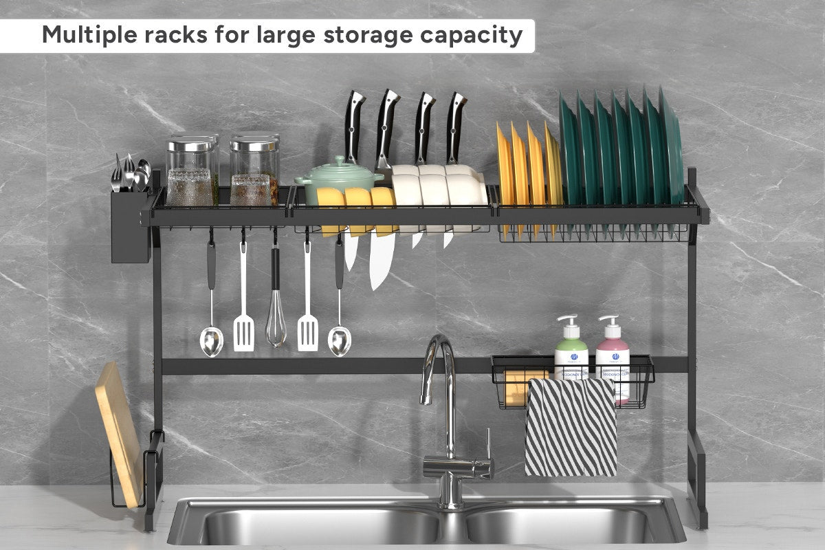 Ovela Over Sink Dish Drying Rack - 85cm