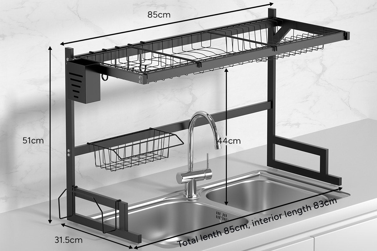 Ovela Over Sink Dish Drying Rack - 85cm