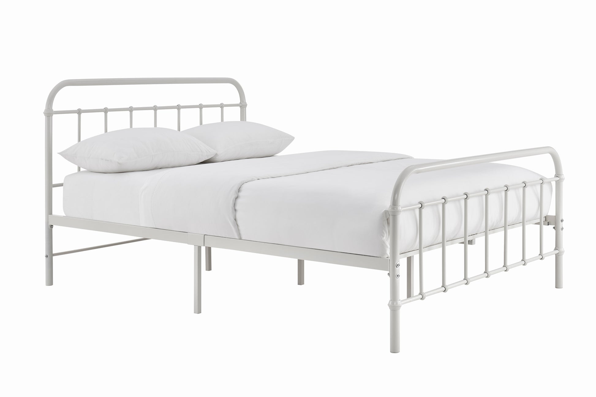 Ovela Florence Metal Bed Frame (White, Double)