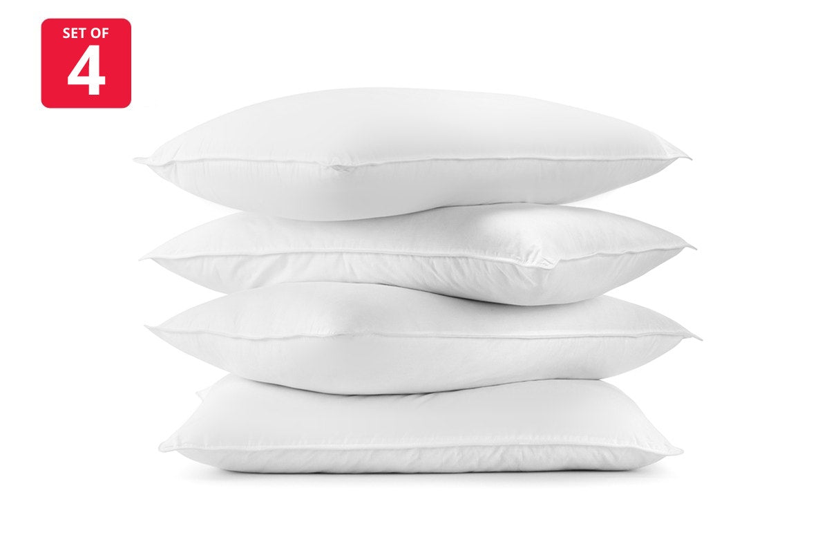 Set of 4 Ovela Hotel Quality Deluxe Bounce Fibre Pillows