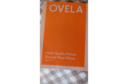 Set of 4 Ovela Hotel Quality Deluxe Bounce Fibre Pillows