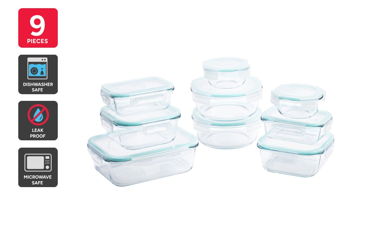 Ovela 9 Piece Glass Container Set