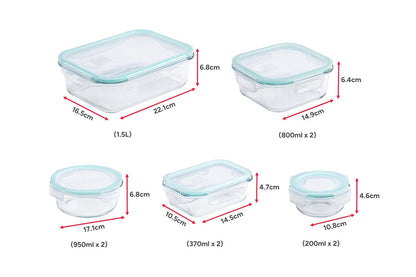 Ovela 9 Piece Glass Container Set