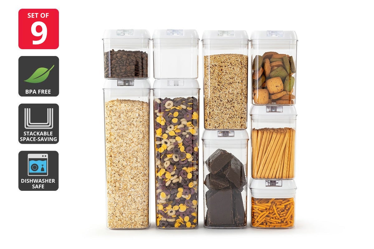 Ovela Flip Top Pantry Storage Container Set - 9 Piece