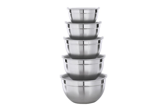 Ovela 5 Piece Stainless Steel Mixing Bowl Set with Airtight Lids