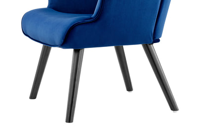 Ovela Henry High Back Armchair Blue Velvet