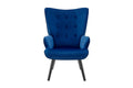 Ovela Henry High Back Armchair Blue Velvet