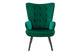 Ovela Henry High Back Armchair Green Velvet – view 2