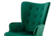 Ovela Henry High Back Armchair Green Velvet – view 4