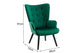 Ovela Henry High Back Armchair Green Velvet – view 5