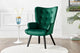 Ovela Henry High Back Armchair Green Velvet – view 6