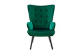 Ovela Henry High Back Armchair Green Velvet