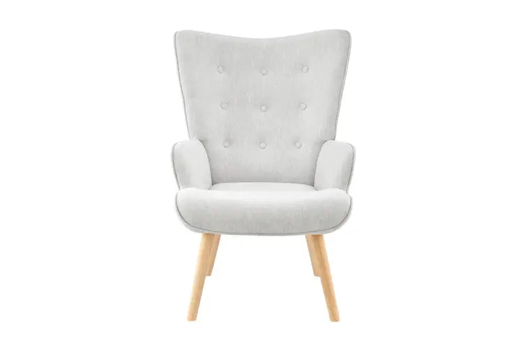 Ovela Henry High Back Armchair - Light Grey