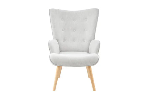 Ovela Henry High Back Armchair - Light Grey - Auzzistore