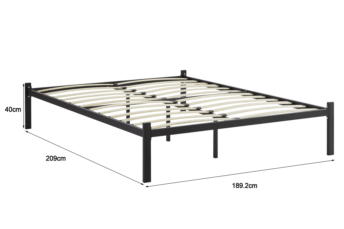 Ovela Hindmarsh Metal Bed  - Black