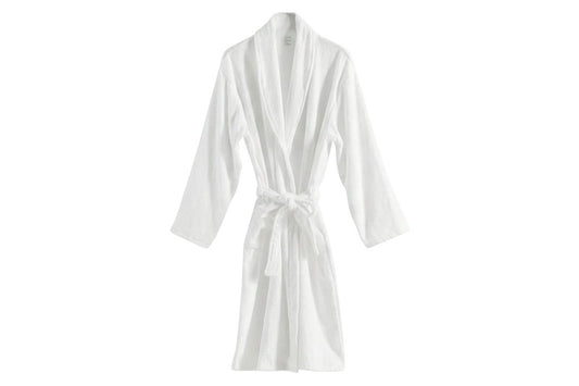 Ovela Hotel-Quality Terry Towelling Bath Robe (Size L/XL, White)