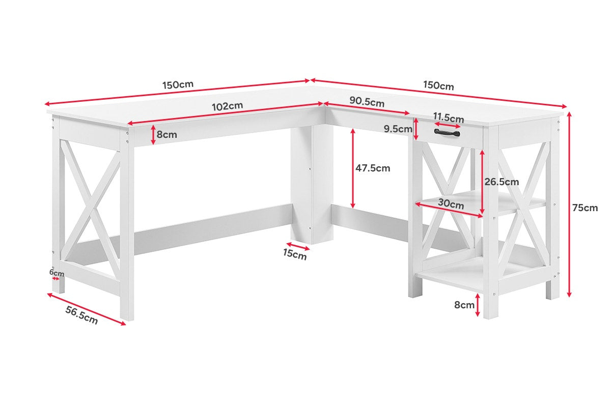 Ovela Ivy L-Shaped Desk
