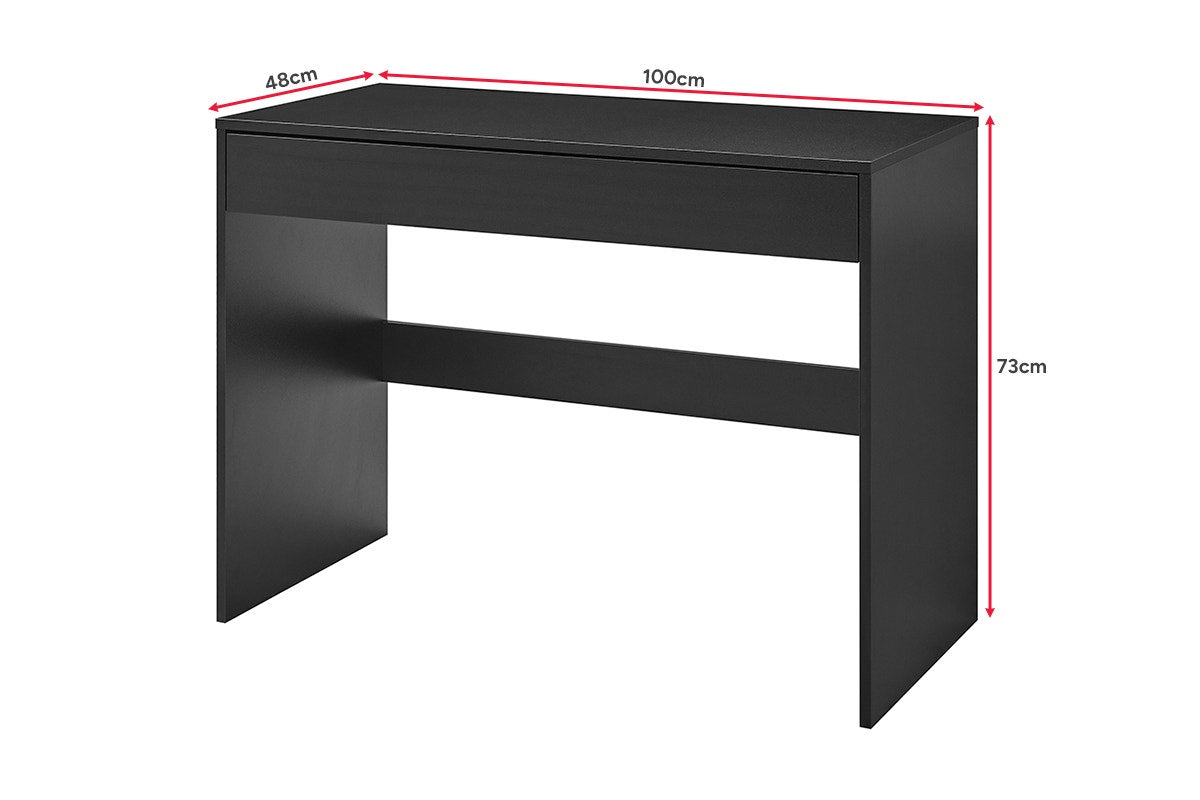 Ovela Jasper 1 Drawer Desk (Black)