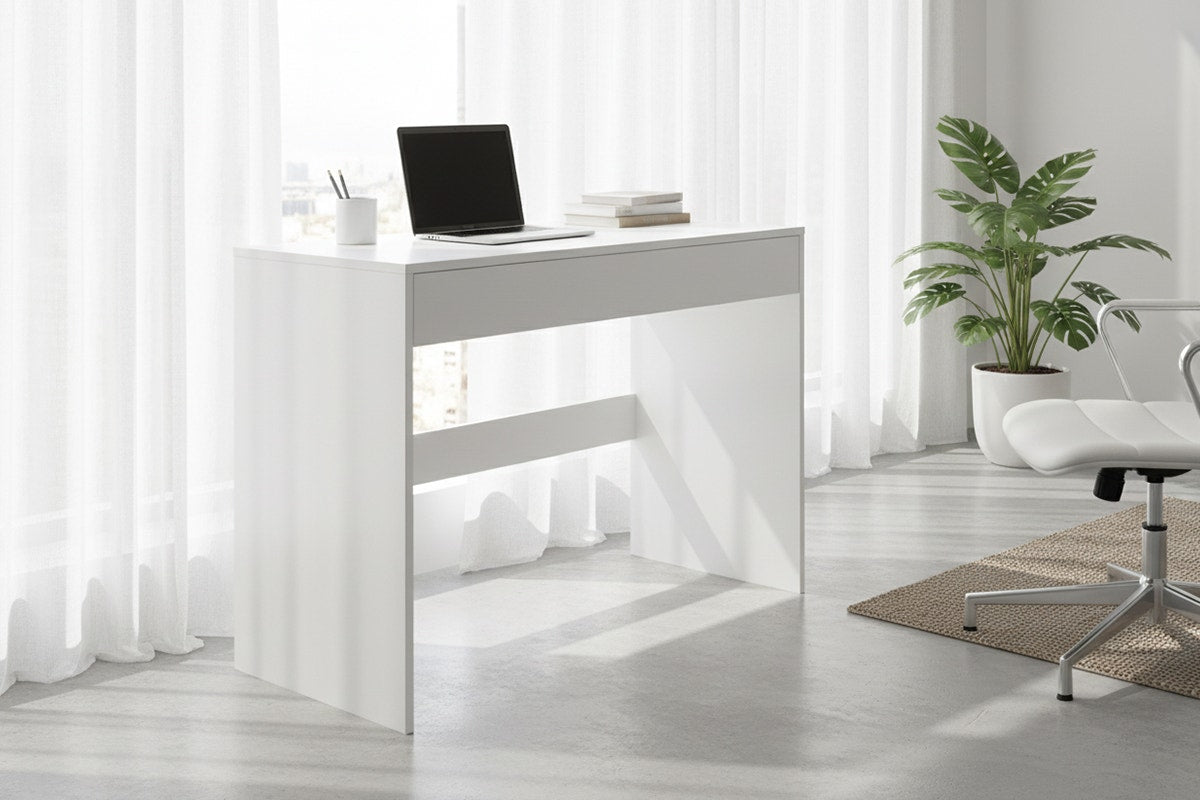 Ovela Jasper 1 Drawer Desk (White)