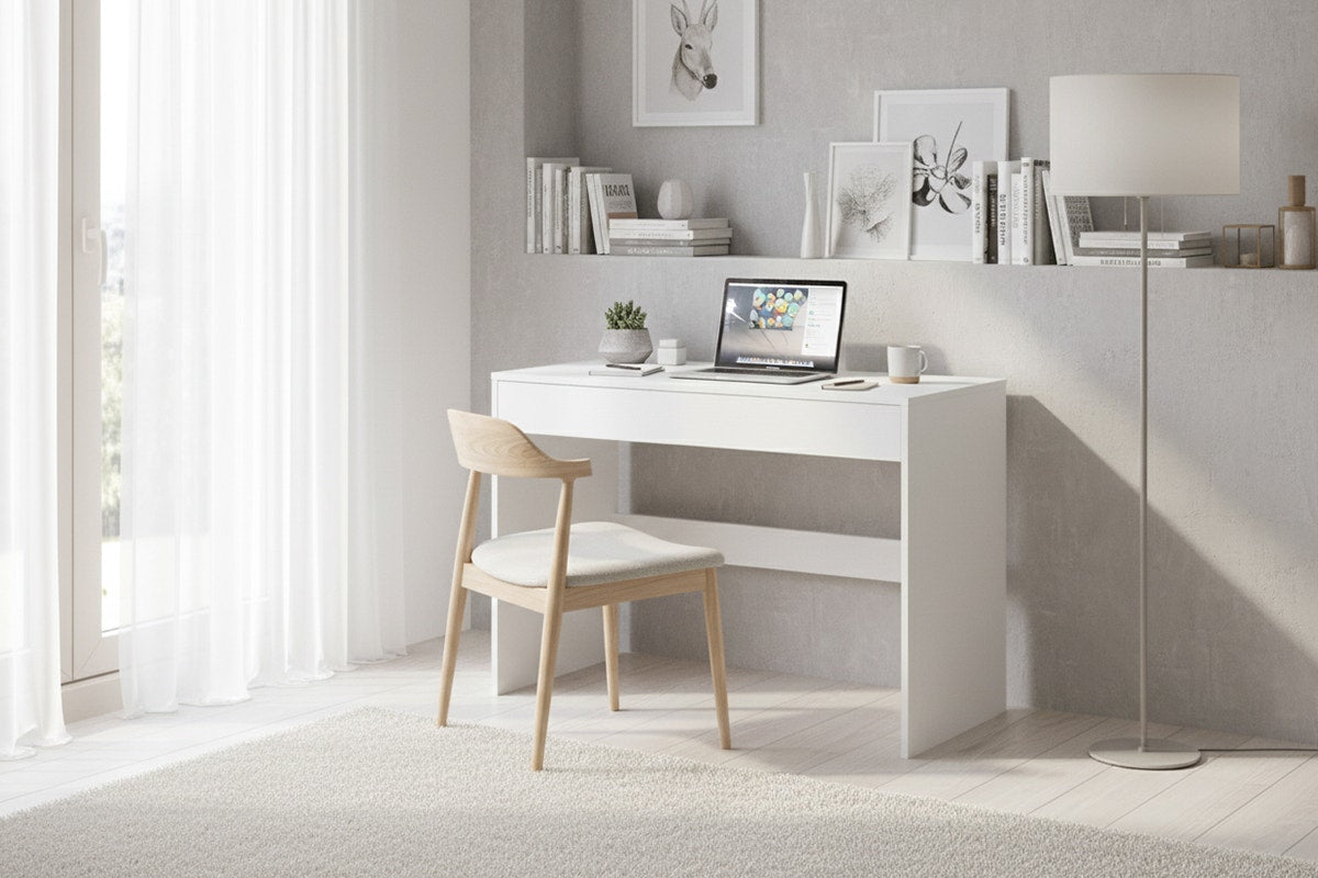 Ovela Jasper 1 Drawer Desk (White)