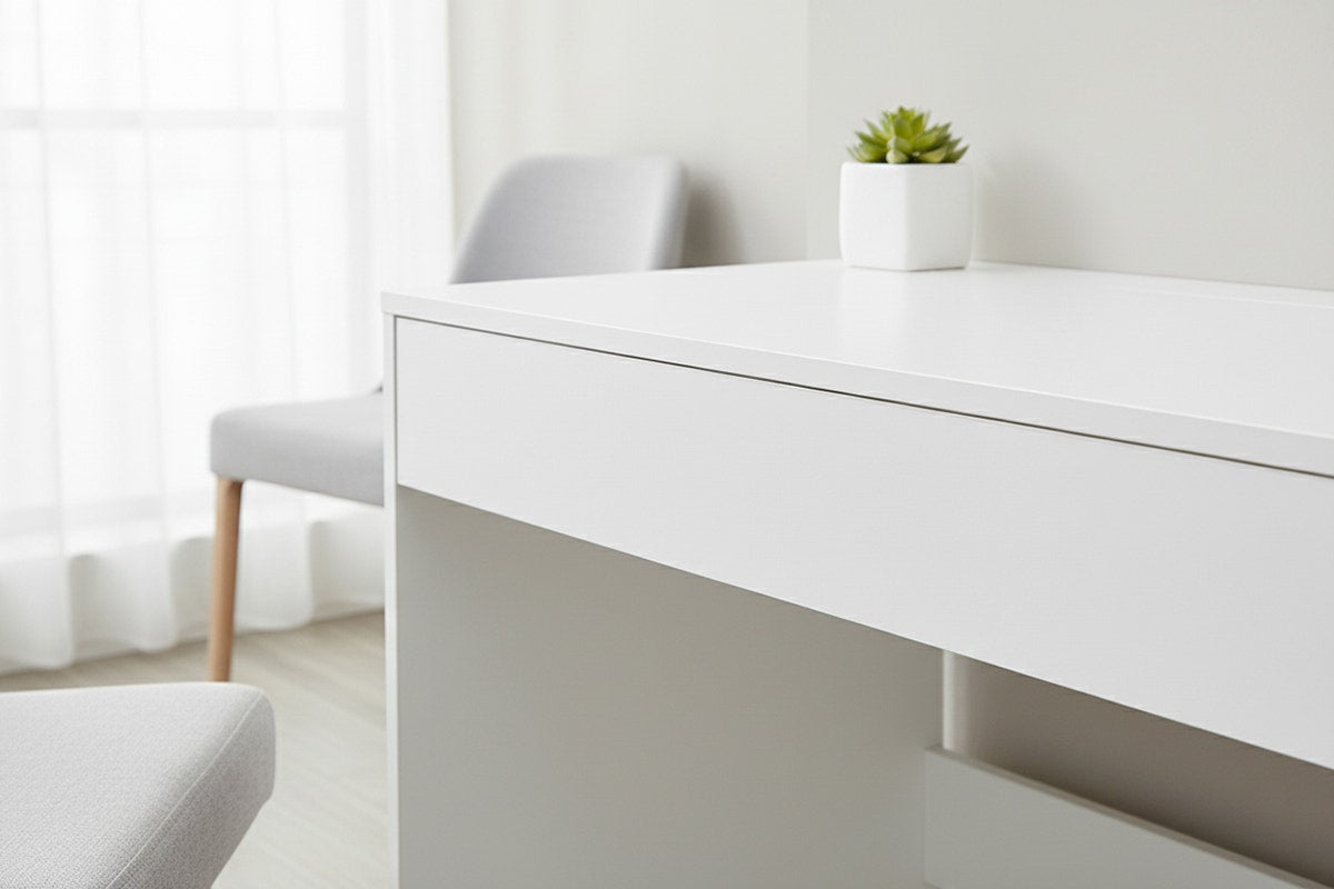 Ovela Jasper 1 Drawer Desk (White)
