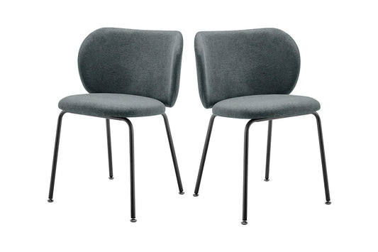 Set of 2 Ovela Kerby Dining Chairs (Charcoal)