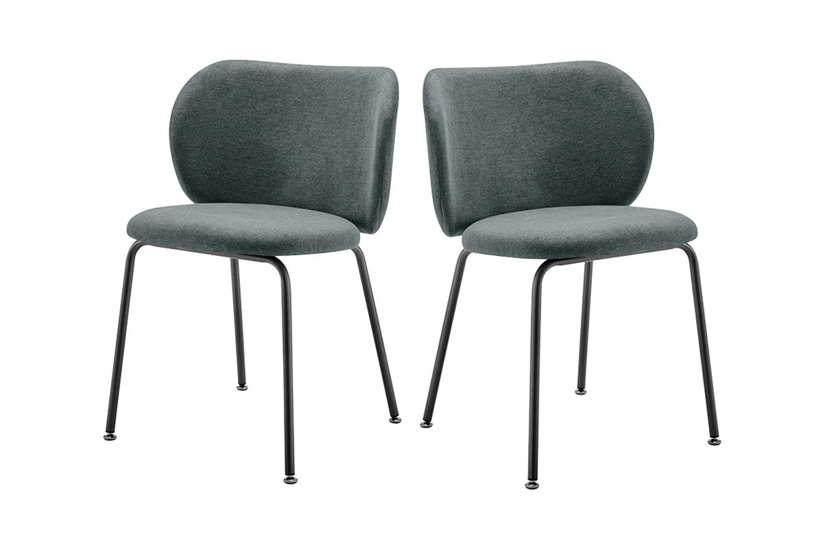 Set of 2 Ovela Kerby Dining Chairs (Charcoal)