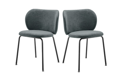 Set of 2 Ovela Kerby Dining Chairs (Charcoal)