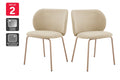 Set of 2 Ovela Kerby Dining Chairs - Beige