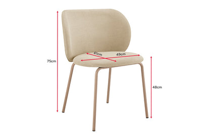 Set of 2 Ovela Kerby Dining Chairs (Beige)