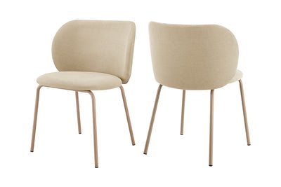 Set of 2 Ovela Kerby Dining Chairs - Beige
