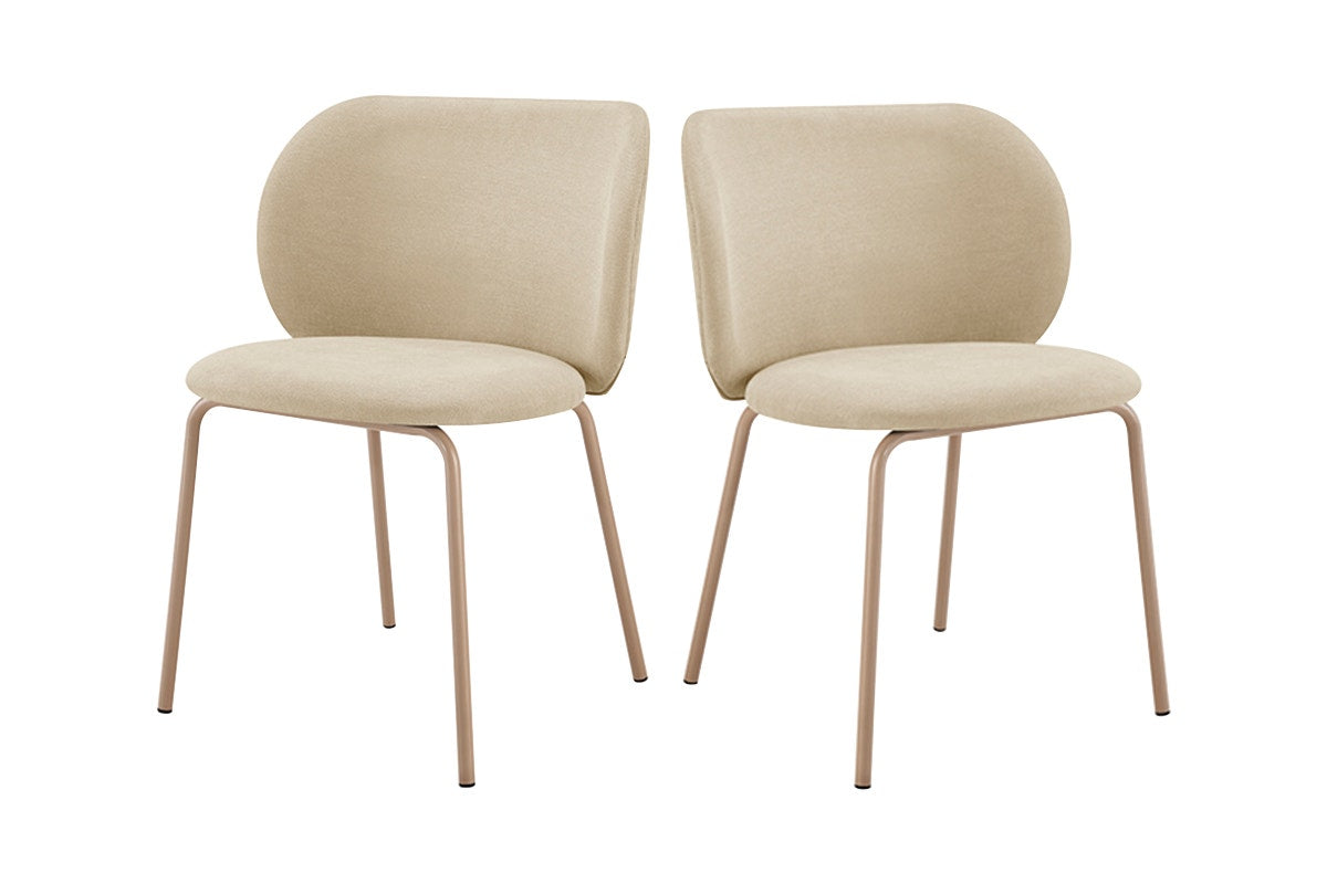Set of 2 Ovela Kerby Dining Chairs (Beige)