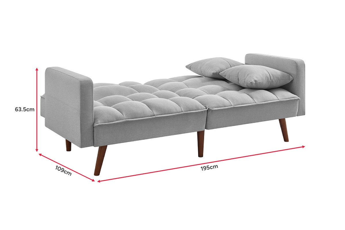 Ovela Idyll 3 Seater Sofa Bed (Light Grey)
