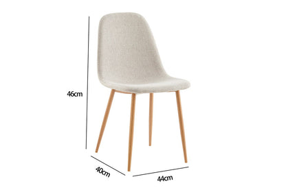 Ovela Lucas Set of 4 Dining Chairs (Beige)