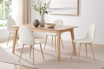 Set of 4 Ovela Lucas Dining Chairs (Beige)