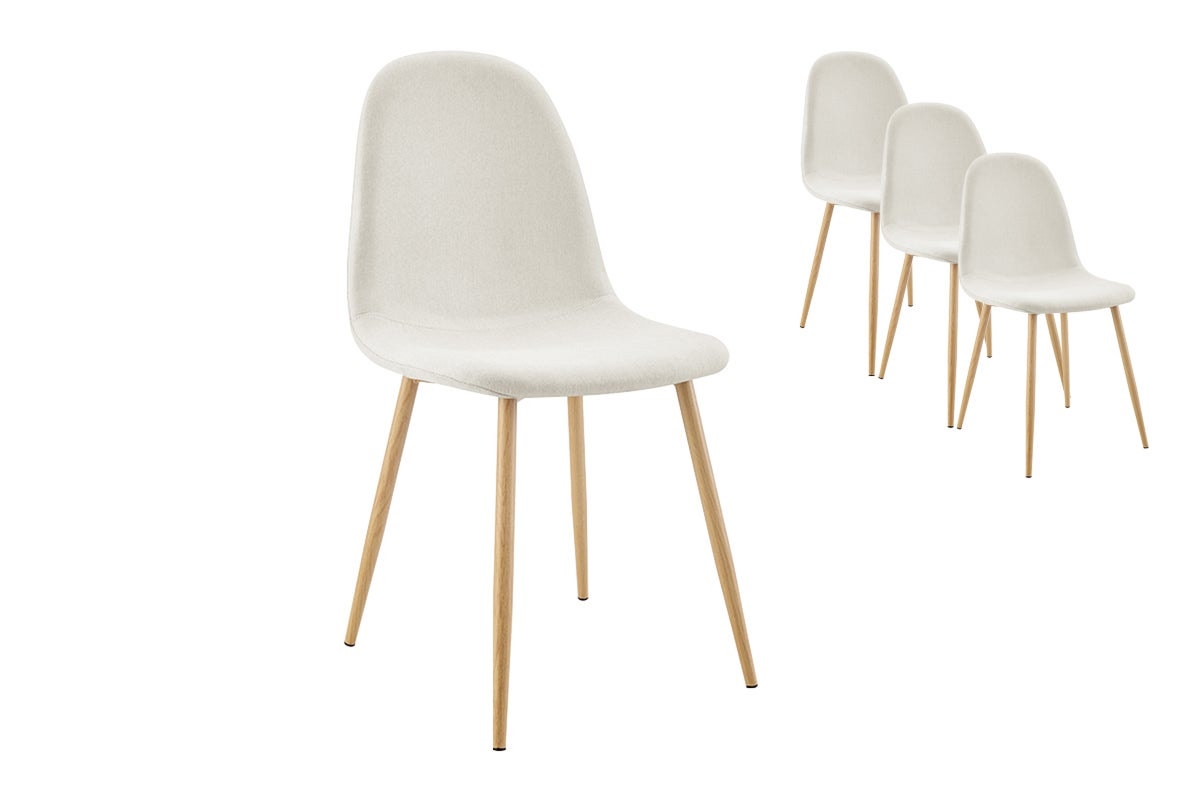 Set of 4 Ovela Lucas Dining Chairs (Beige)