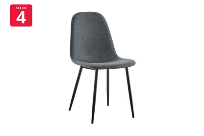 Ovela Lucas Set of 4 Dining Chairs (Charcoal)