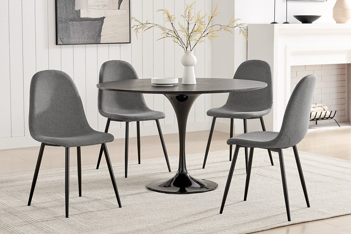 Set of 4 Ovela Lucas Dining Chairs (Charcoal)