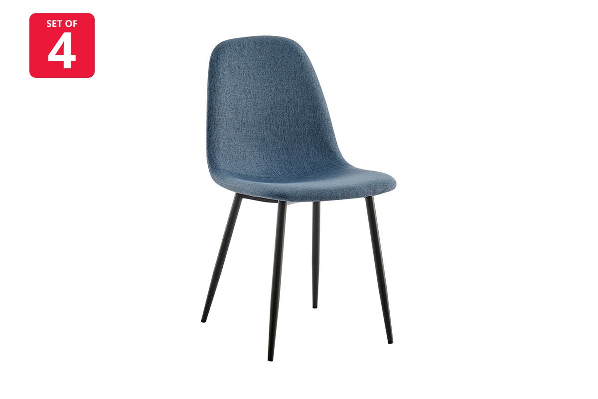 Ovela Lucas Set of 4 Dining Chairs (Blue)